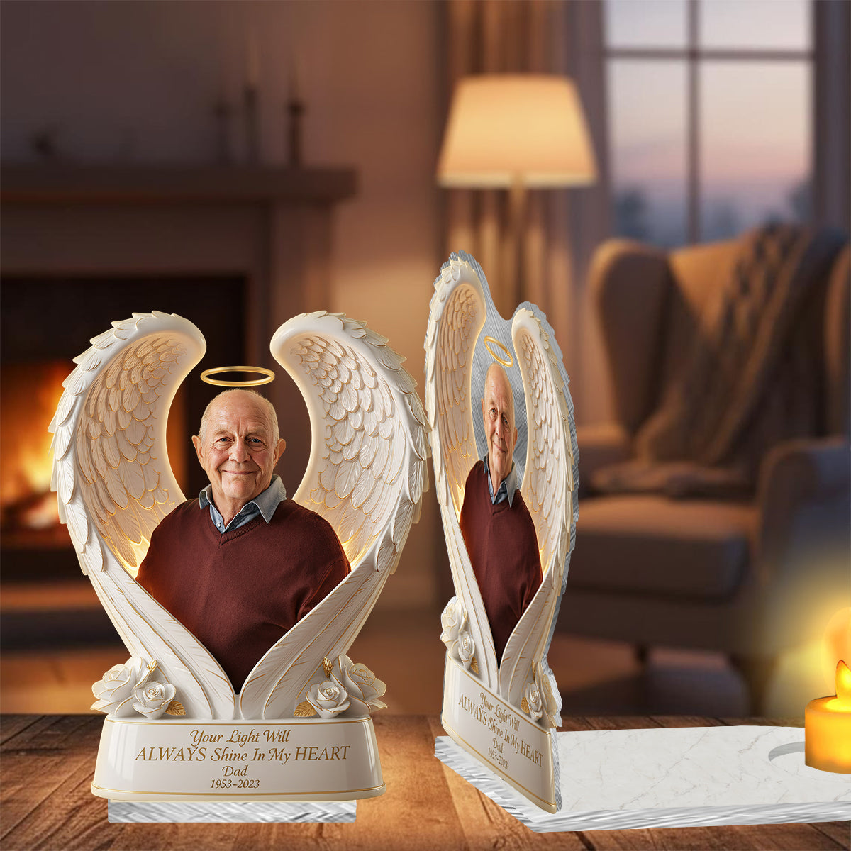 „Wenn du mich vermisst, fürchte dich nicht“-Gedenkschild – Personalisierter Gedenkkerzenhalter