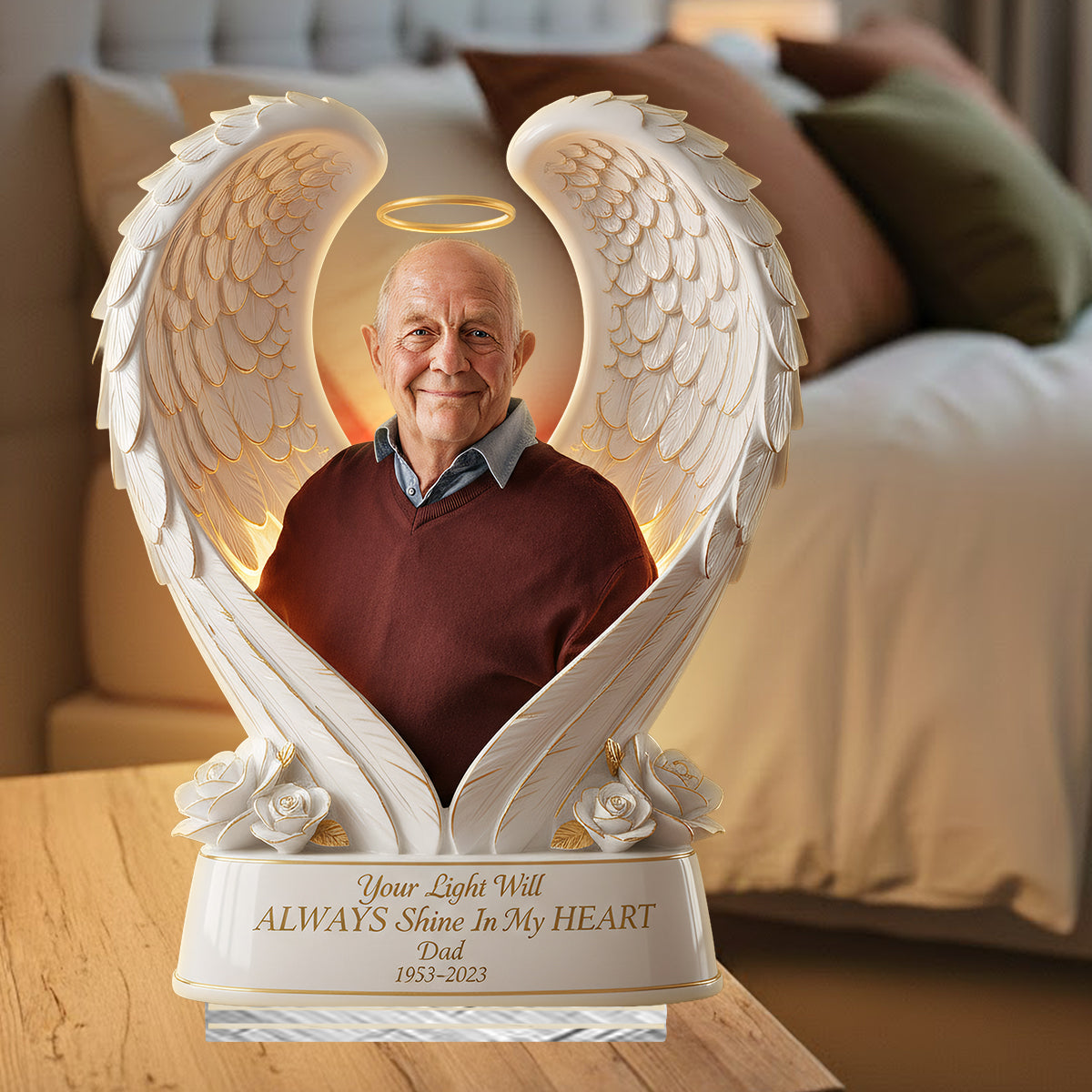 „Wenn du mich vermisst, fürchte dich nicht“-Gedenkschild – Personalisierter Gedenkkerzenhalter