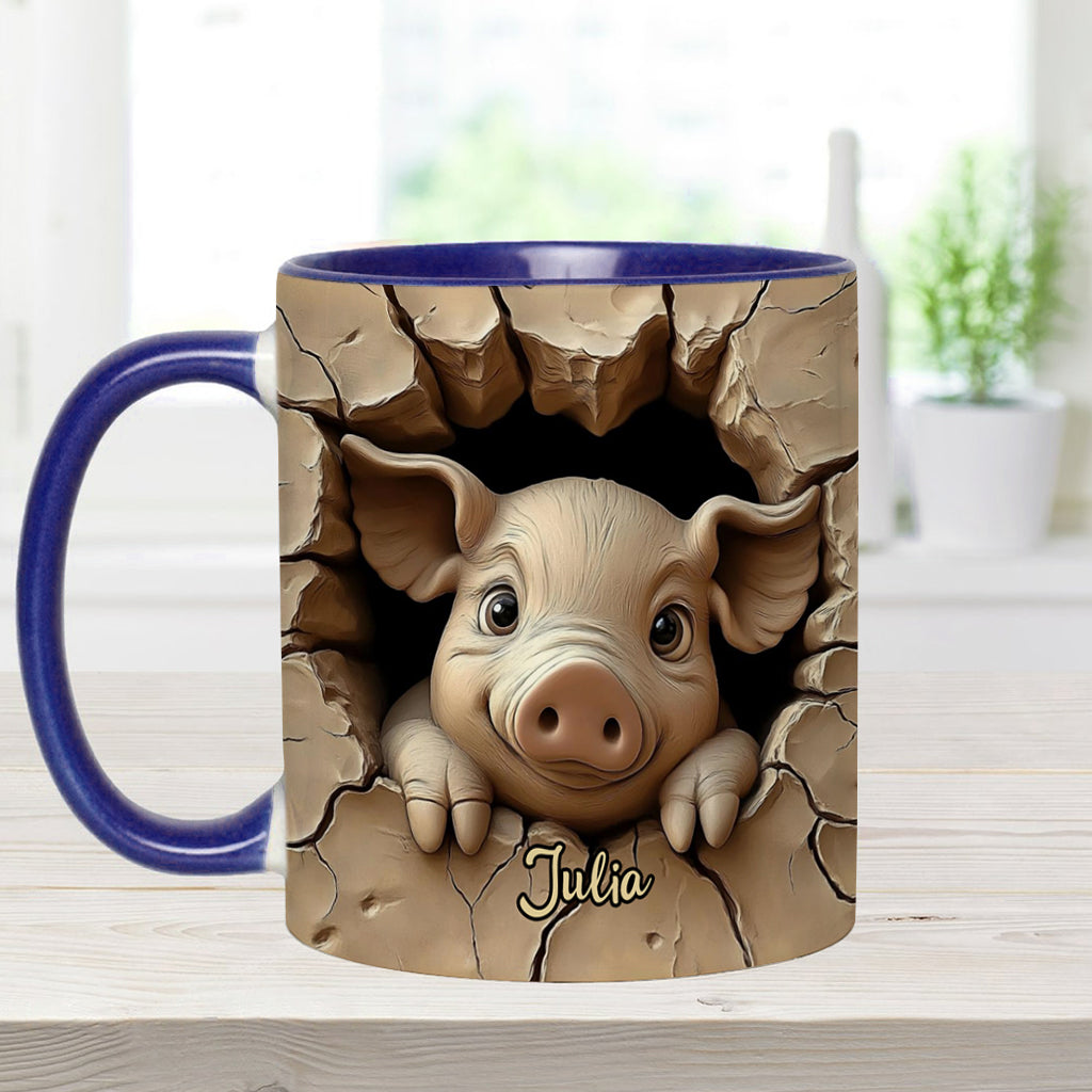 Niedliches Schweinchen – Personalisierte Tasse für Schweineliebhaber