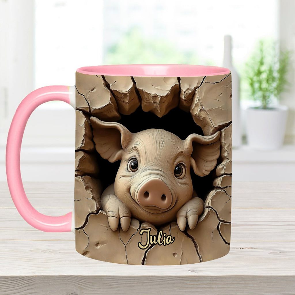 Niedliches Schweinchen – Personalisierte Tasse für Schweineliebhaber