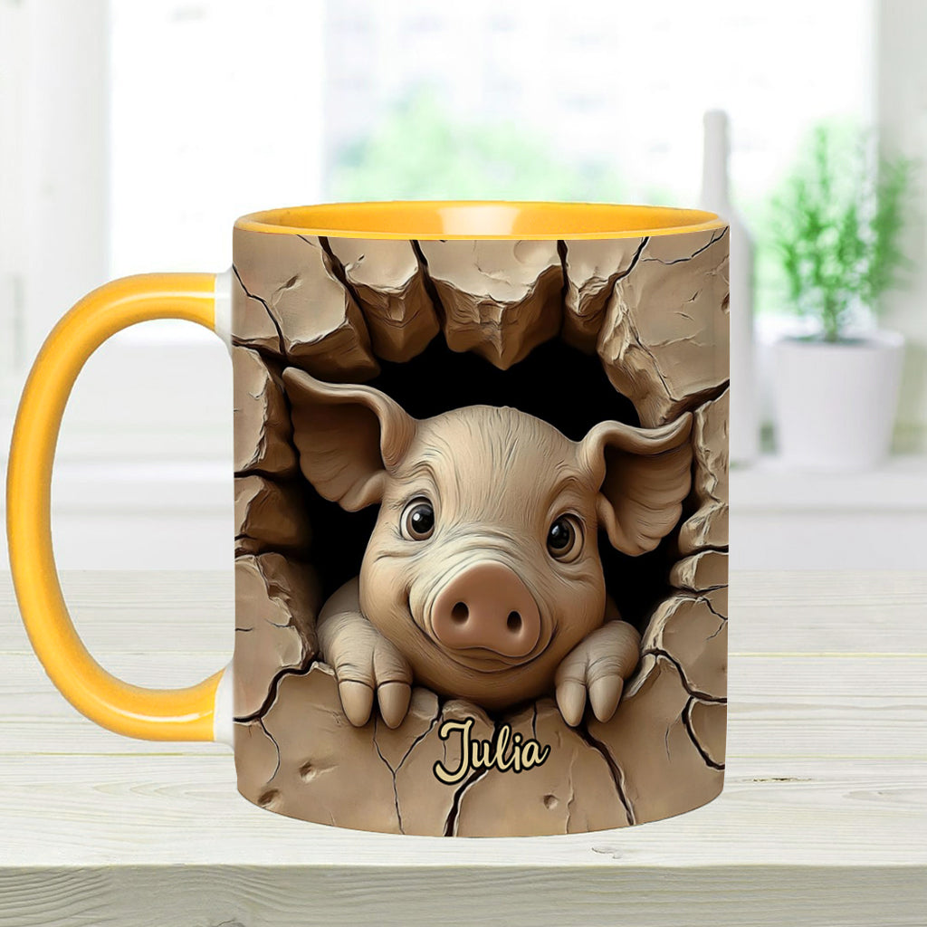 Niedliches Schweinchen – Personalisierte Tasse für Schweineliebhaber