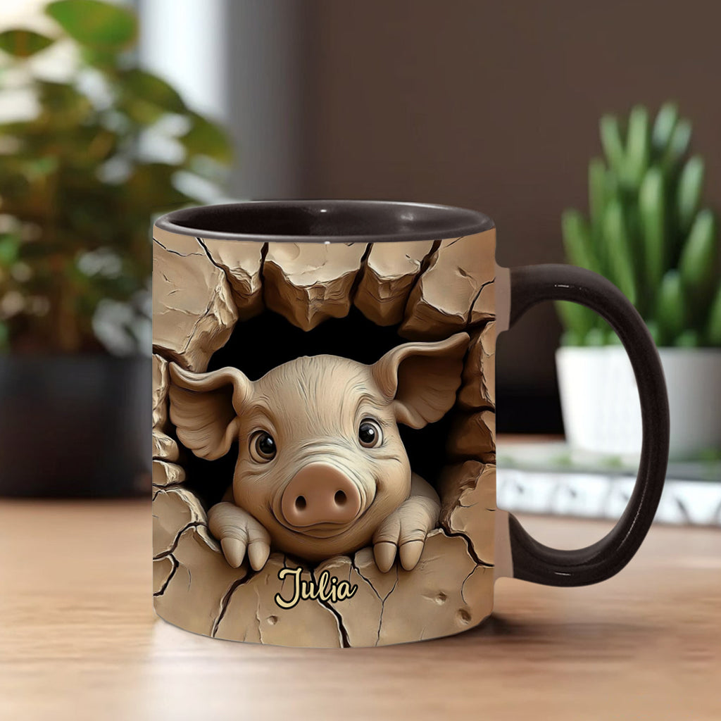 Niedliches Schweinchen – Personalisierte Tasse für Schweineliebhaber