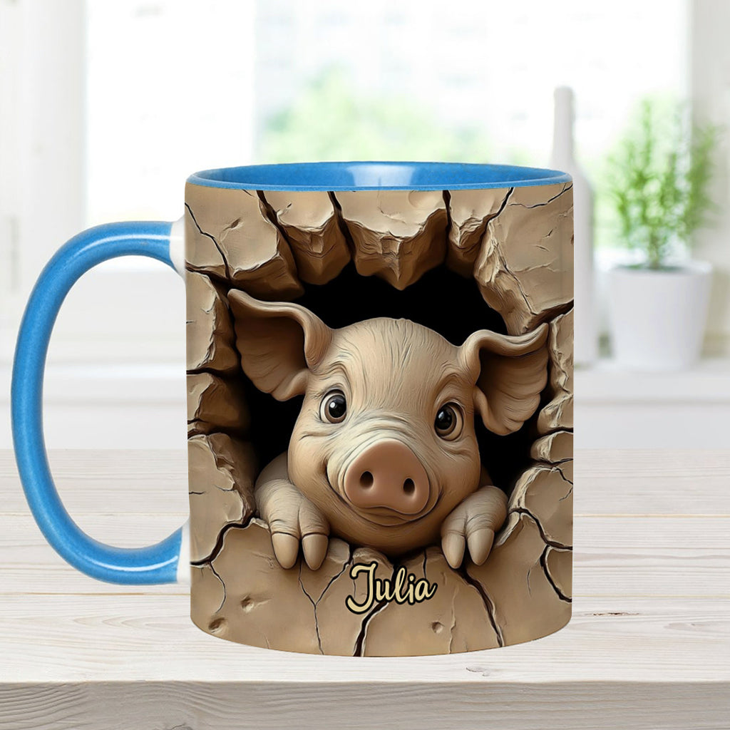 Niedliches Schweinchen – Personalisierte Tasse für Schweineliebhaber