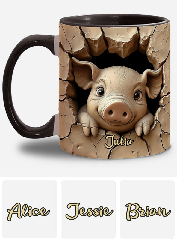 Niedliches Schweinchen – Personalisierte Tasse für Schweineliebhaber