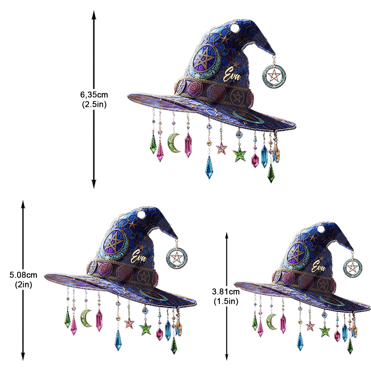 Magical Hat - Personalized Witch Earrings