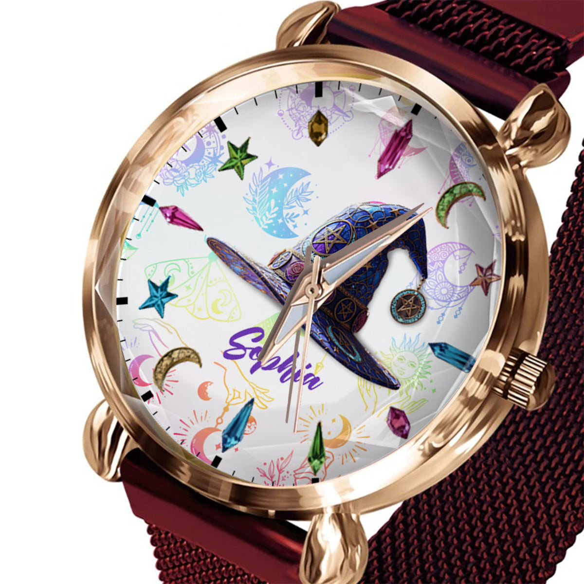 Magische Hexe – Personalisierte Hexen-Damenuhr 