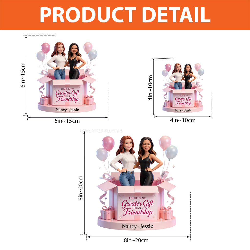 There is No Greater Gift Than Friendship - Personalized Bestie Custom Shaped Acrylic Plaque