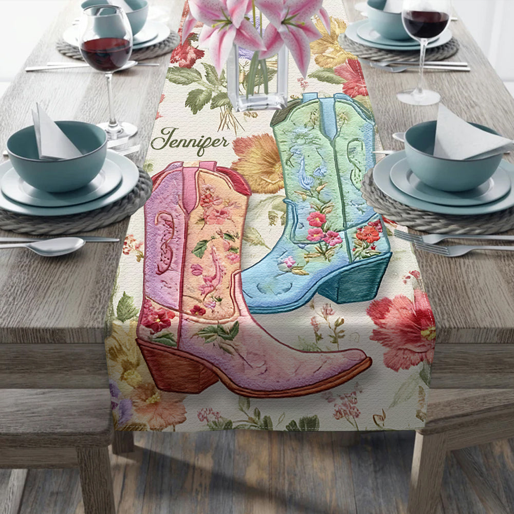 Cowgirl Spirit - Personalized Cowgirl Table Runner