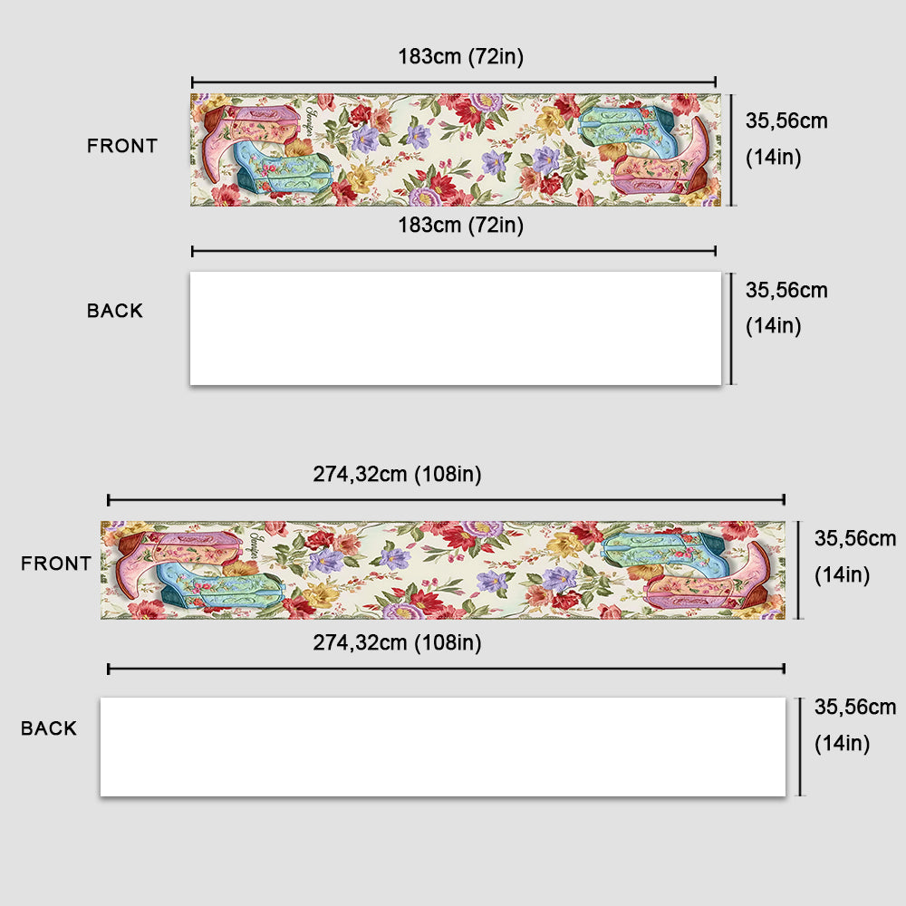 Cowgirl Spirit - Personalized Cowgirl Table Runner