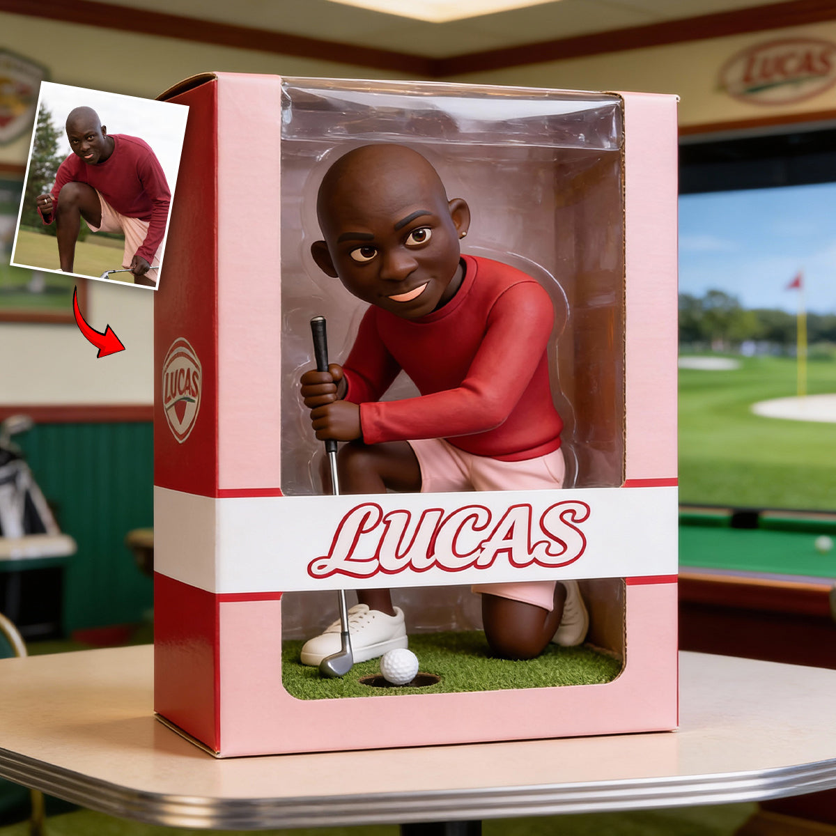 Liebe Golf – Personalisierte Golf-Acrylplakette in individueller Form