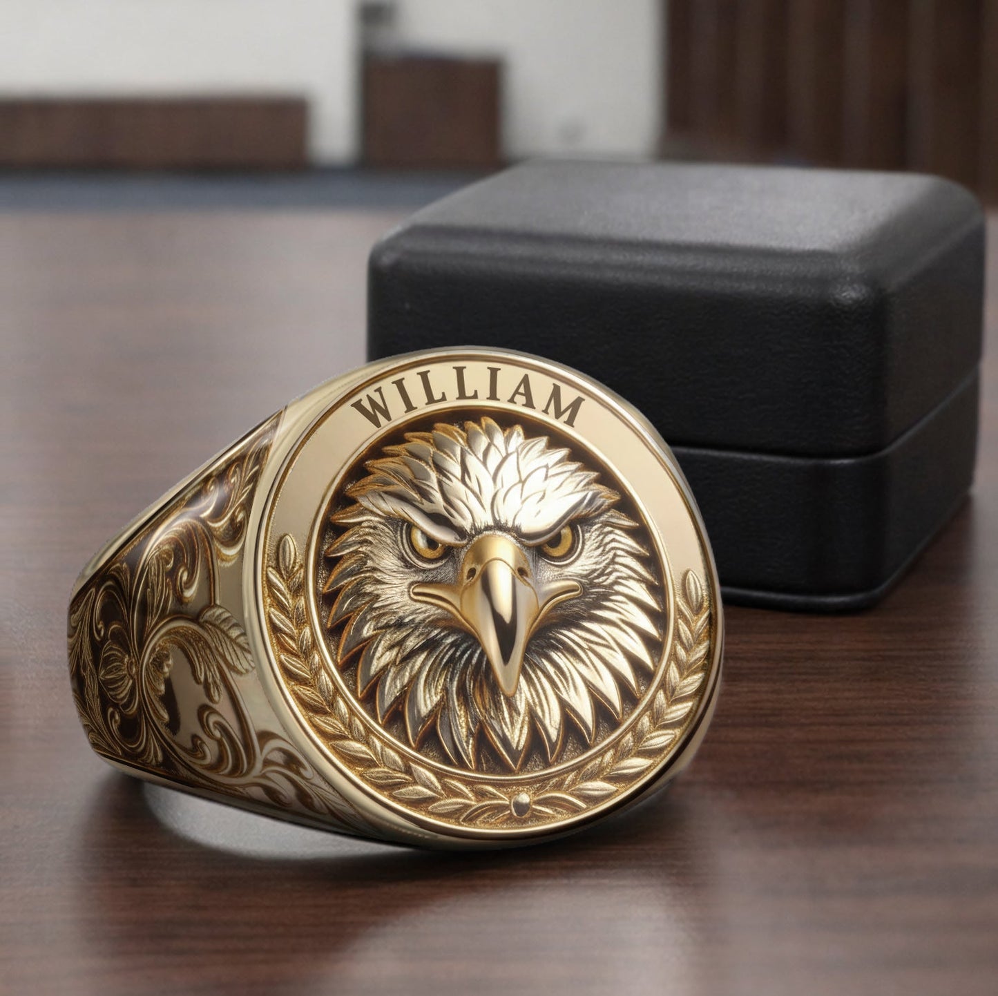 American Bald Eagle - Personalized Bald Eagle Signet Ring