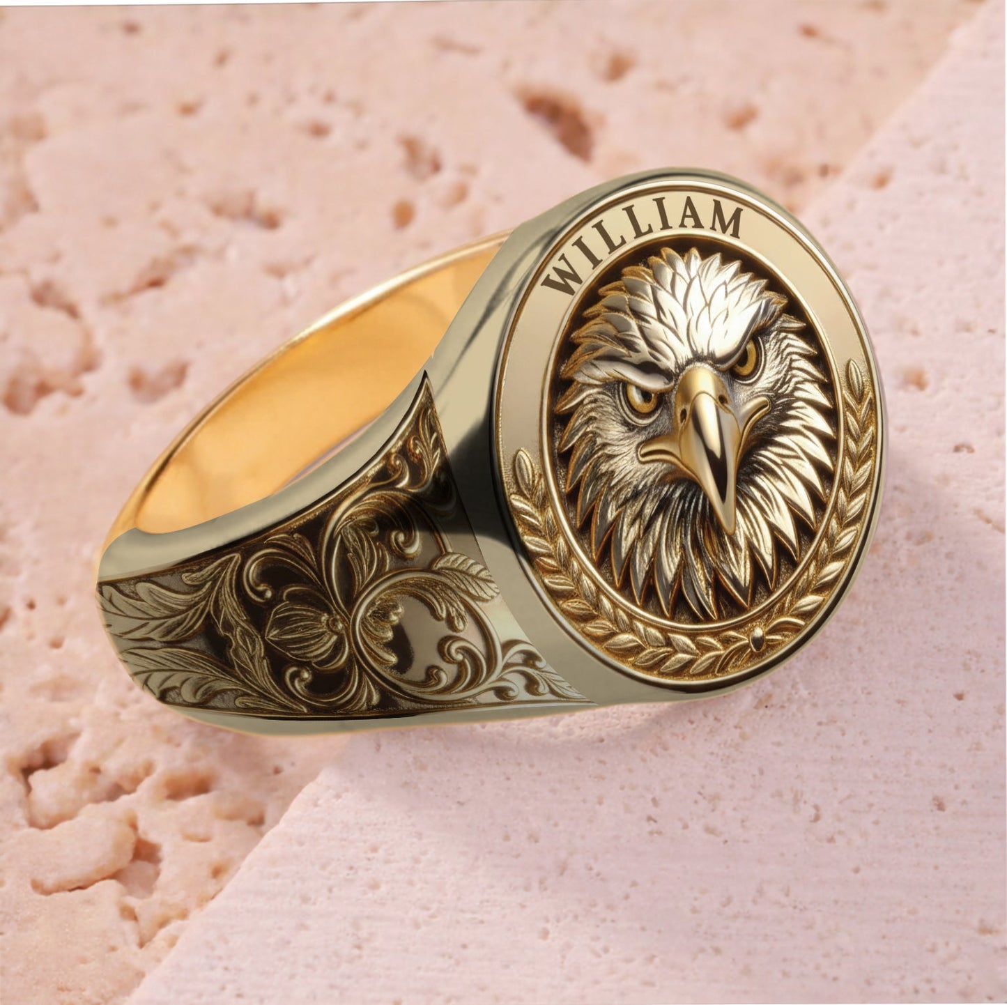 American Bald Eagle - Personalized Bald Eagle Signet Ring
