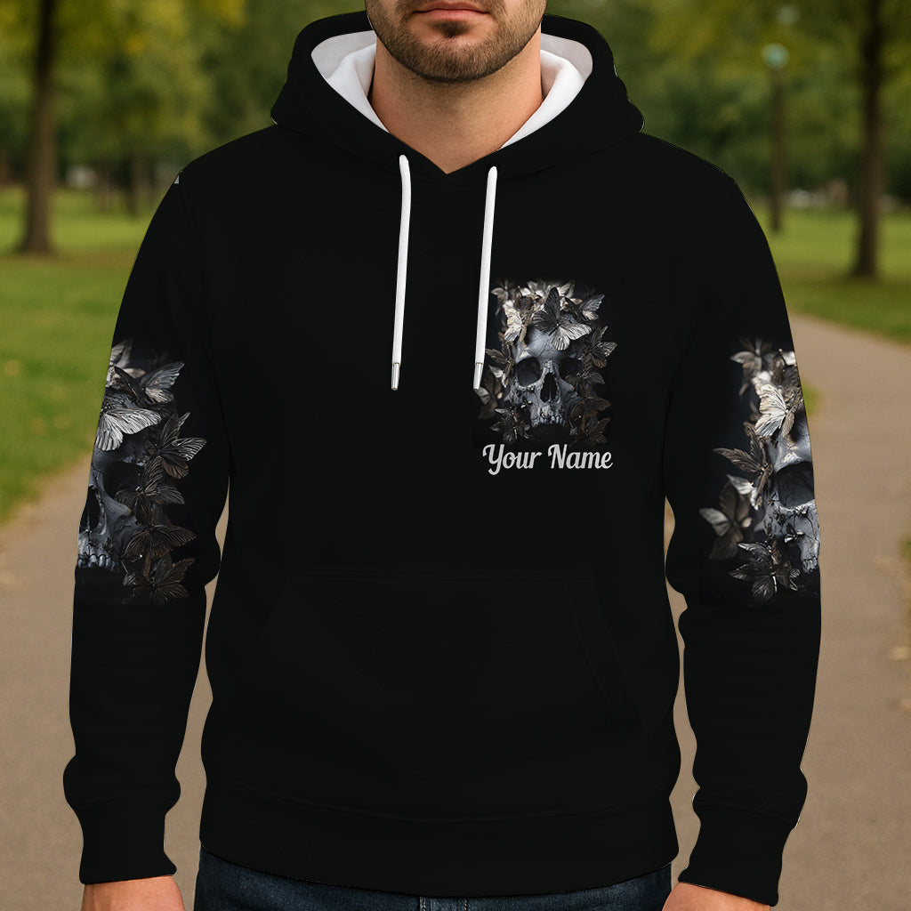 Cooles Totenkopf-Shirt mit personalisiertem Totenkopf-Print