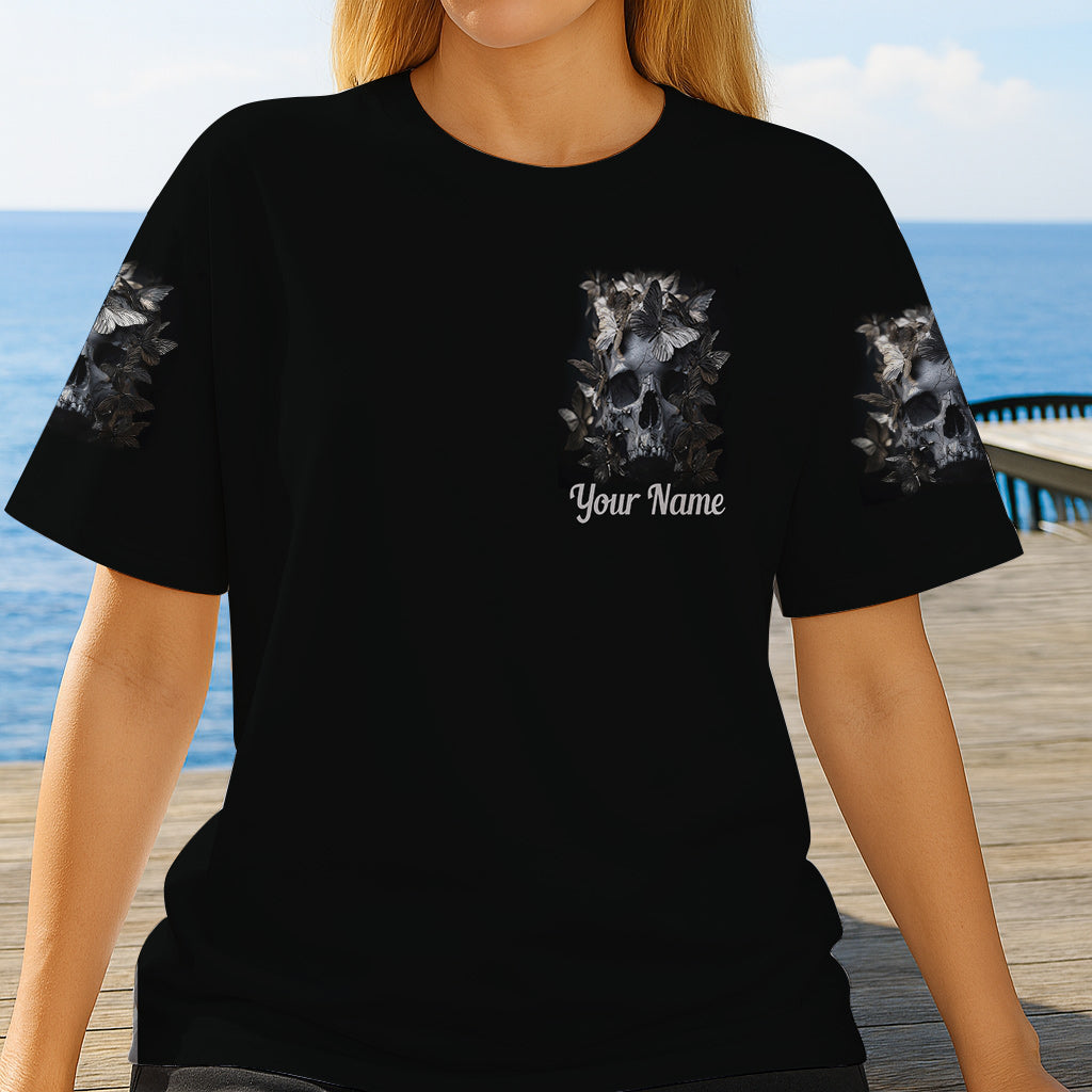 Cooles Totenkopf-Shirt mit personalisiertem Totenkopf-Print