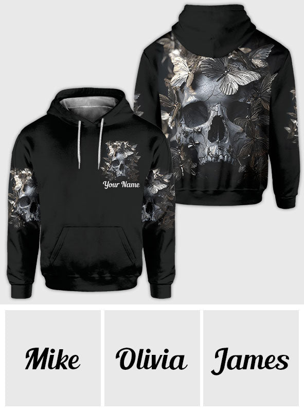 Cooles Totenkopf-Shirt mit personalisiertem Totenkopf-Print