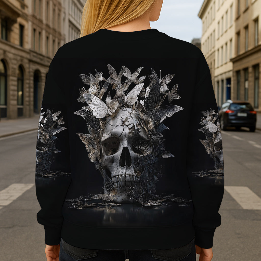 Cooles Totenkopf-Shirt mit personalisiertem Totenkopf-Print