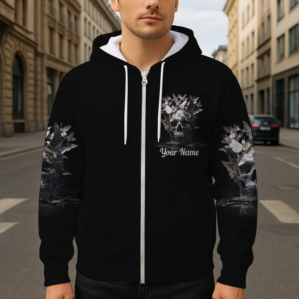 Cooles Totenkopf-Shirt mit personalisiertem Totenkopf-Print