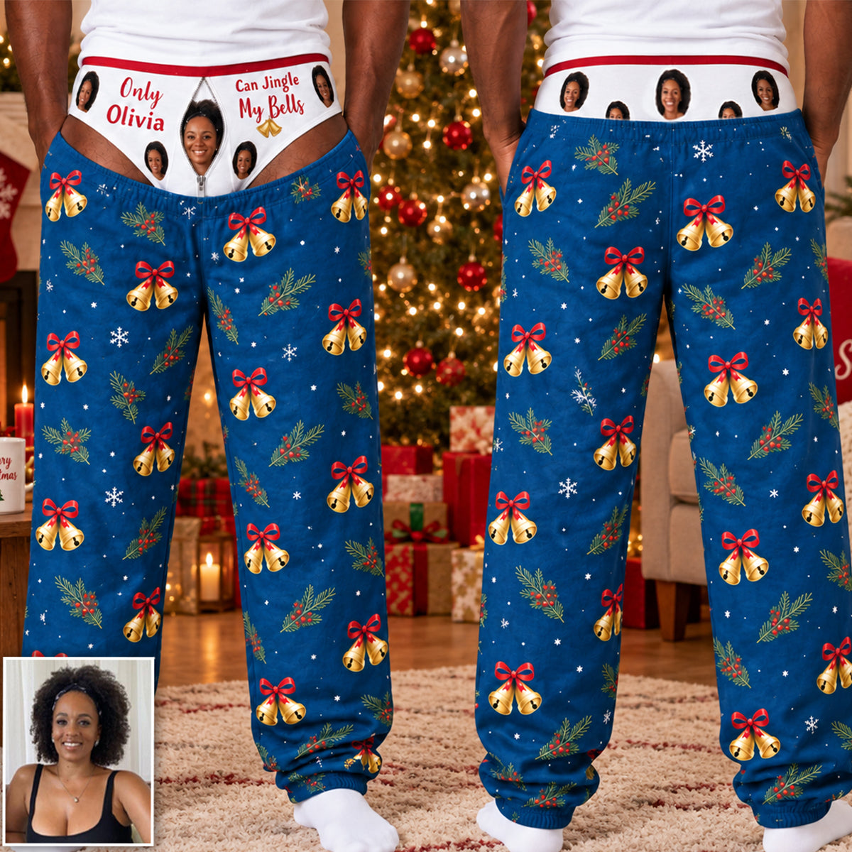 Funny Christmas For Men - Personalized Spicy Couple Unisex Sweatpants