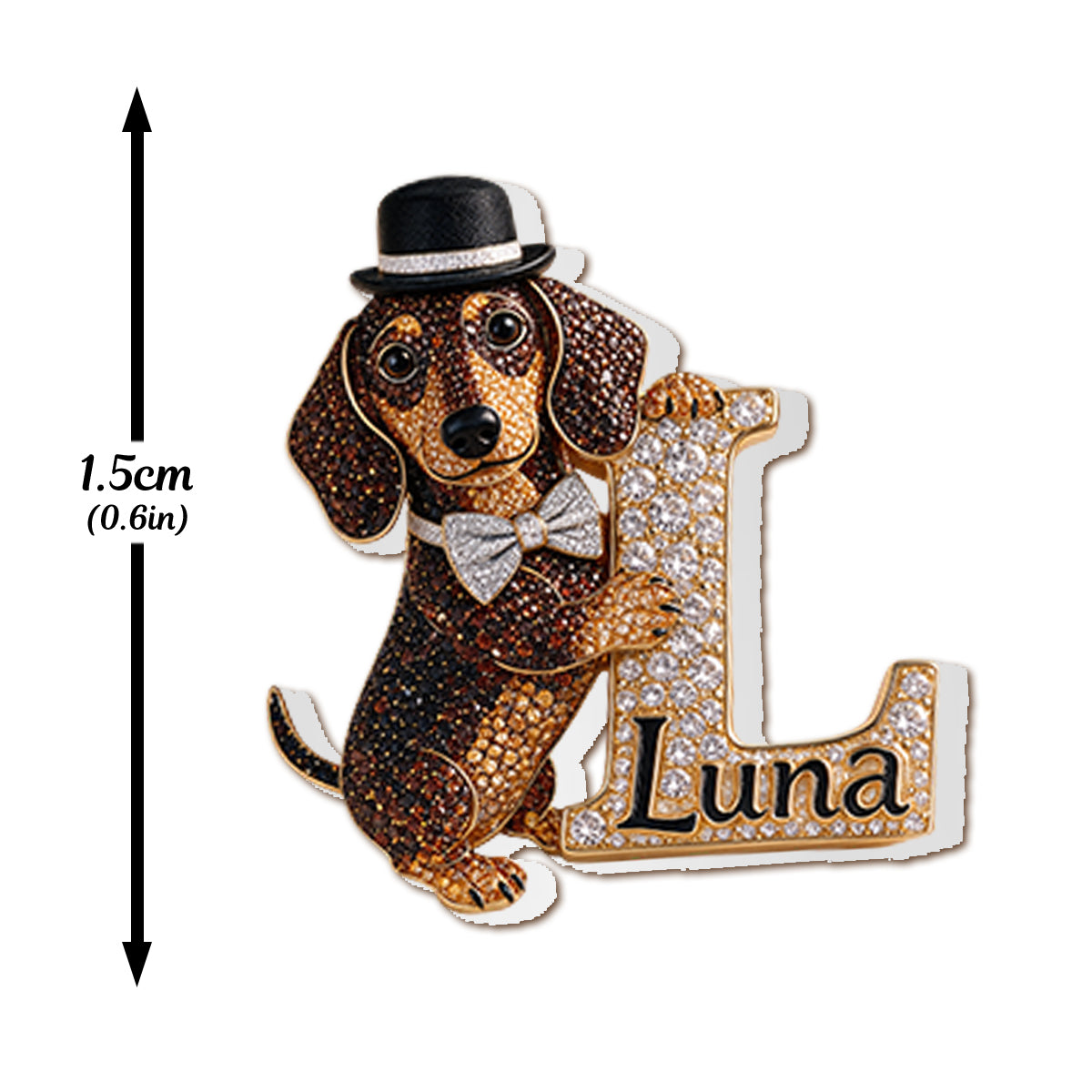 Dog Hug Letter - Personalized Dog Stud Earrings
