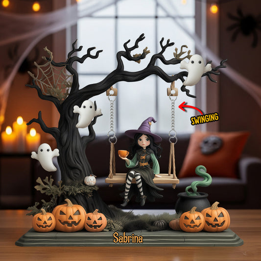 Wunderschöne Hexe – personalisierte Hexenplakette mit Anhänger