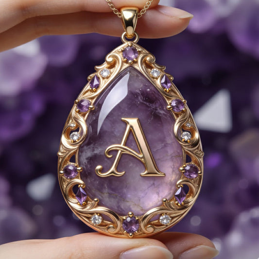 Personalisierte Geburtsstein-Halskette mit Geburtsstein-Anhänger in Form eines Geburtssteins