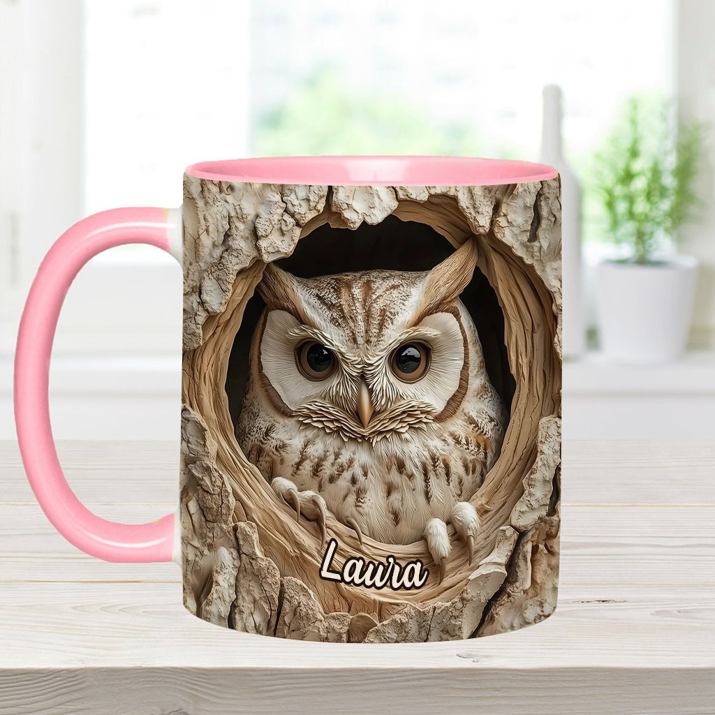 Hollow Watcher - Personalized Owl Accent Mug