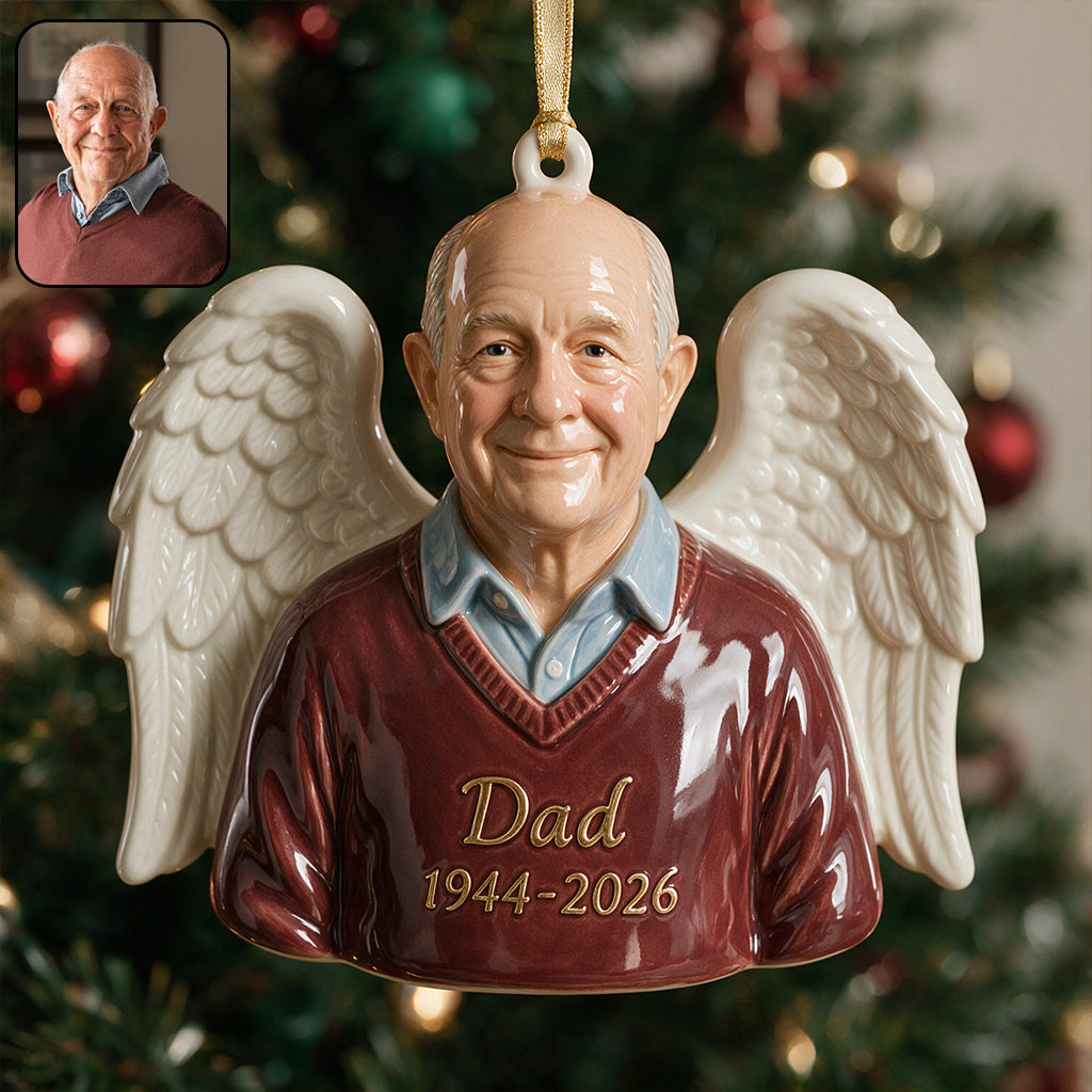 Unser Weihnachtsengel - Personalisierte Gedenk Premium 3D Ornament