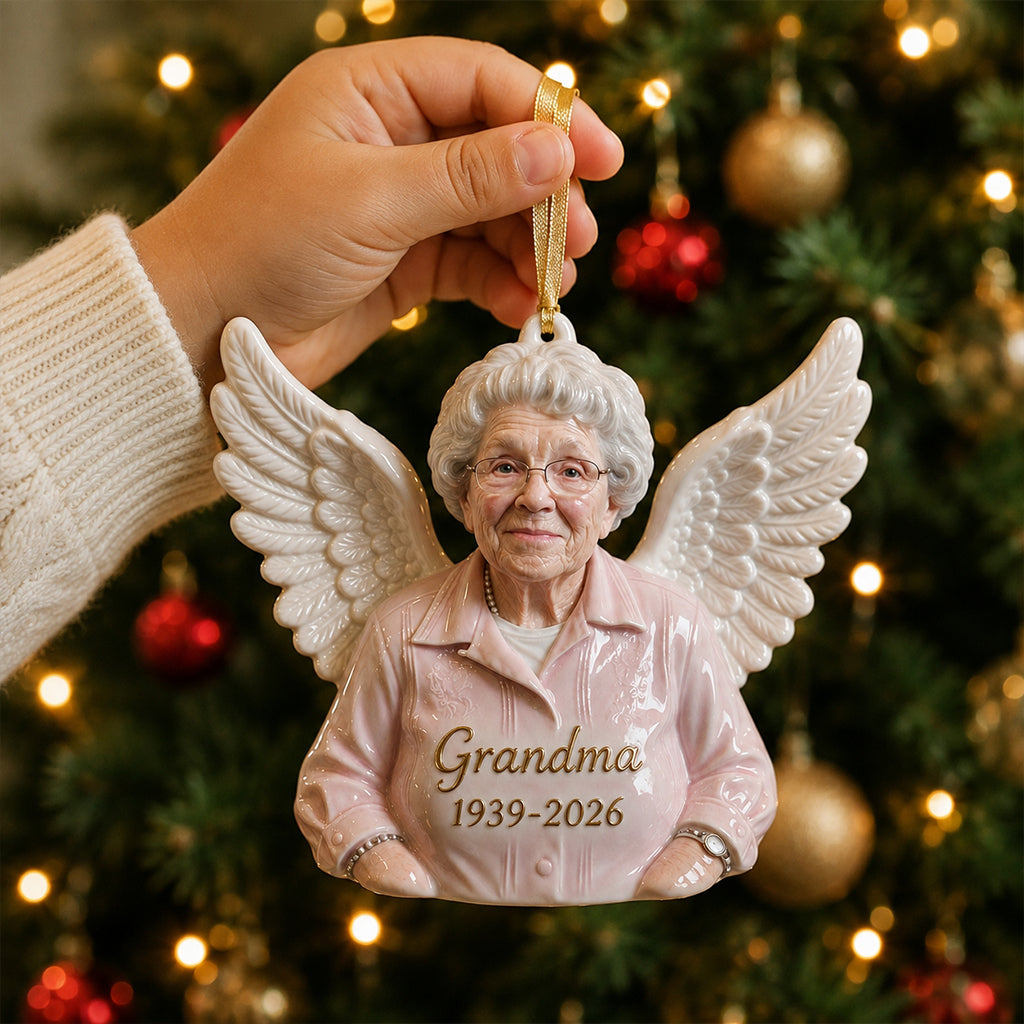 Unser Weihnachtsengel - Personalisierte Gedenk Premium 3D Ornament