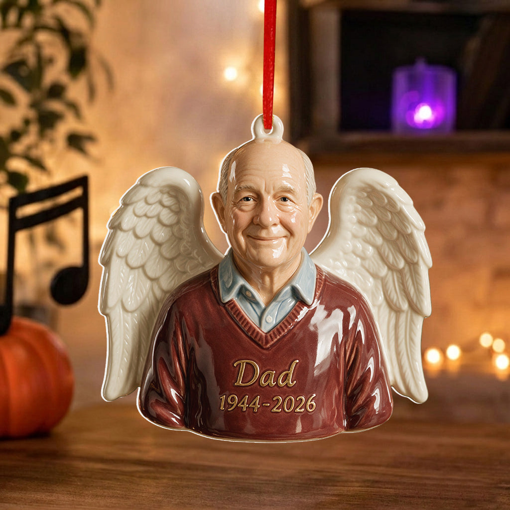 Unser Weihnachtsengel - Personalisierte Gedenk Premium 3D Ornament