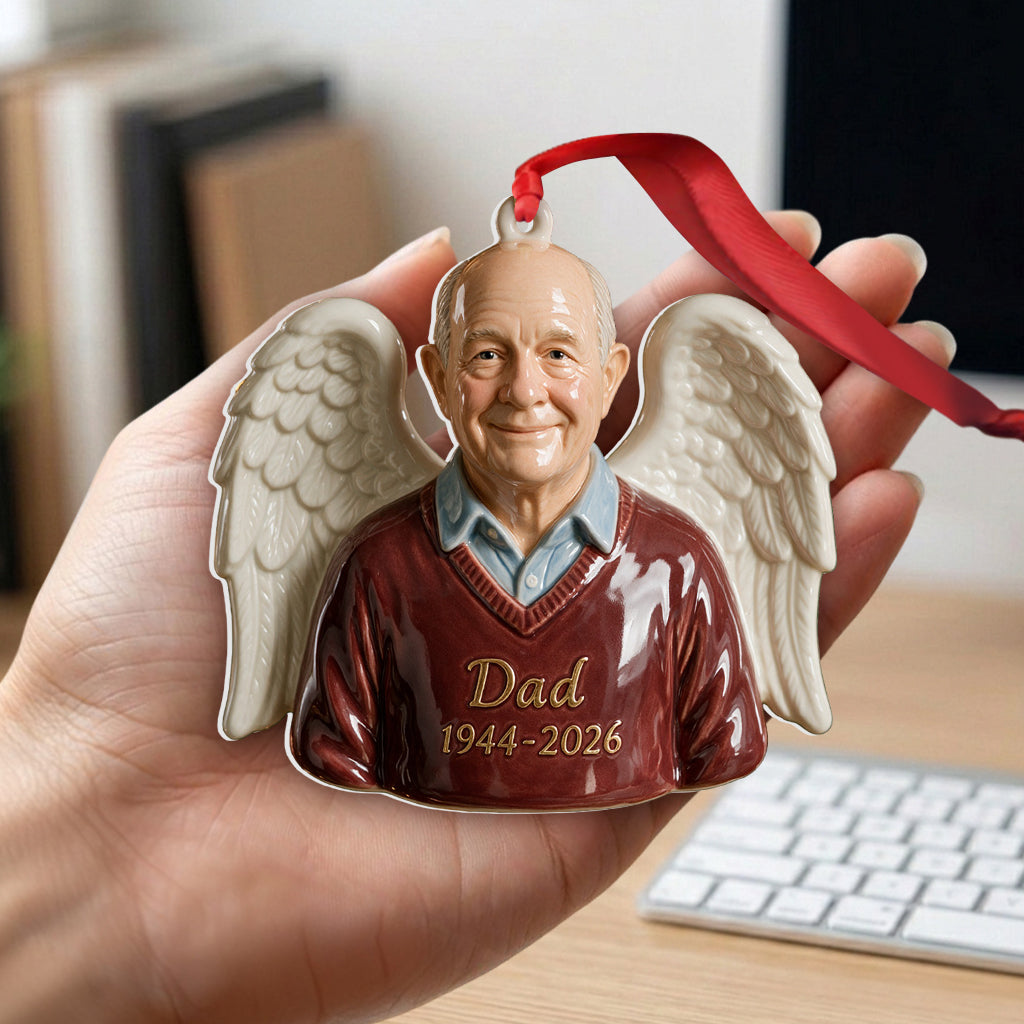 Unser Weihnachtsengel - Personalisierte Gedenk Premium 3D Ornament