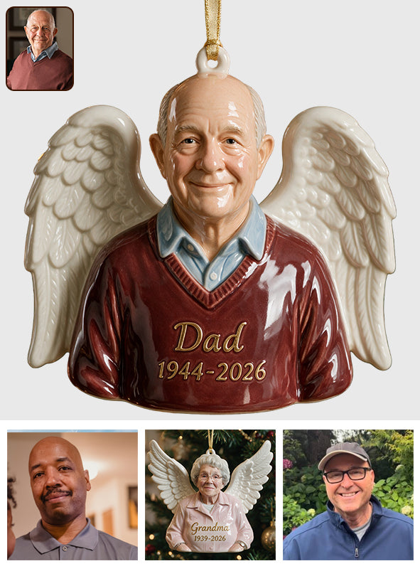 Unser Weihnachtsengel - Personalisierte Gedenk Premium 3D Ornament