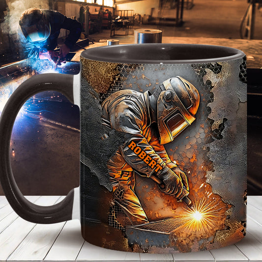 Was für eine tolle Schweißnaht! - Personalisierte Tasse mit Schweißer-Akzent