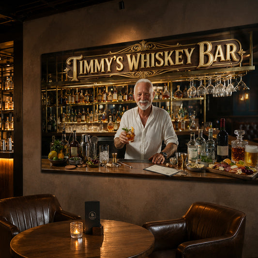 Bar Dekoration - Personalisierter Whisky Wandaufkleber