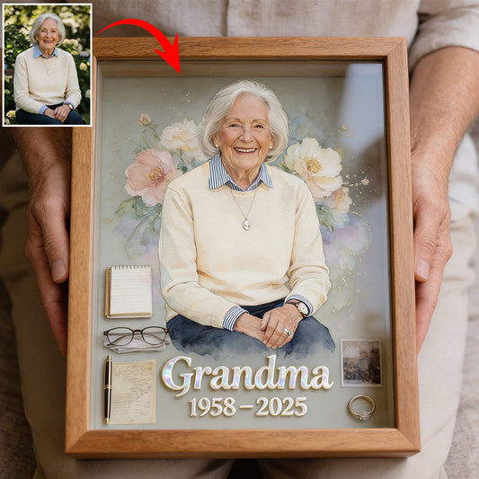 Custom From Any Photo - Personalized Memorial Wooden Box