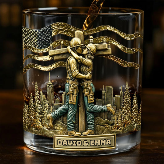 Lineman & Linewoman Legacy Glass - Personalized Lineman Whiskey Glass