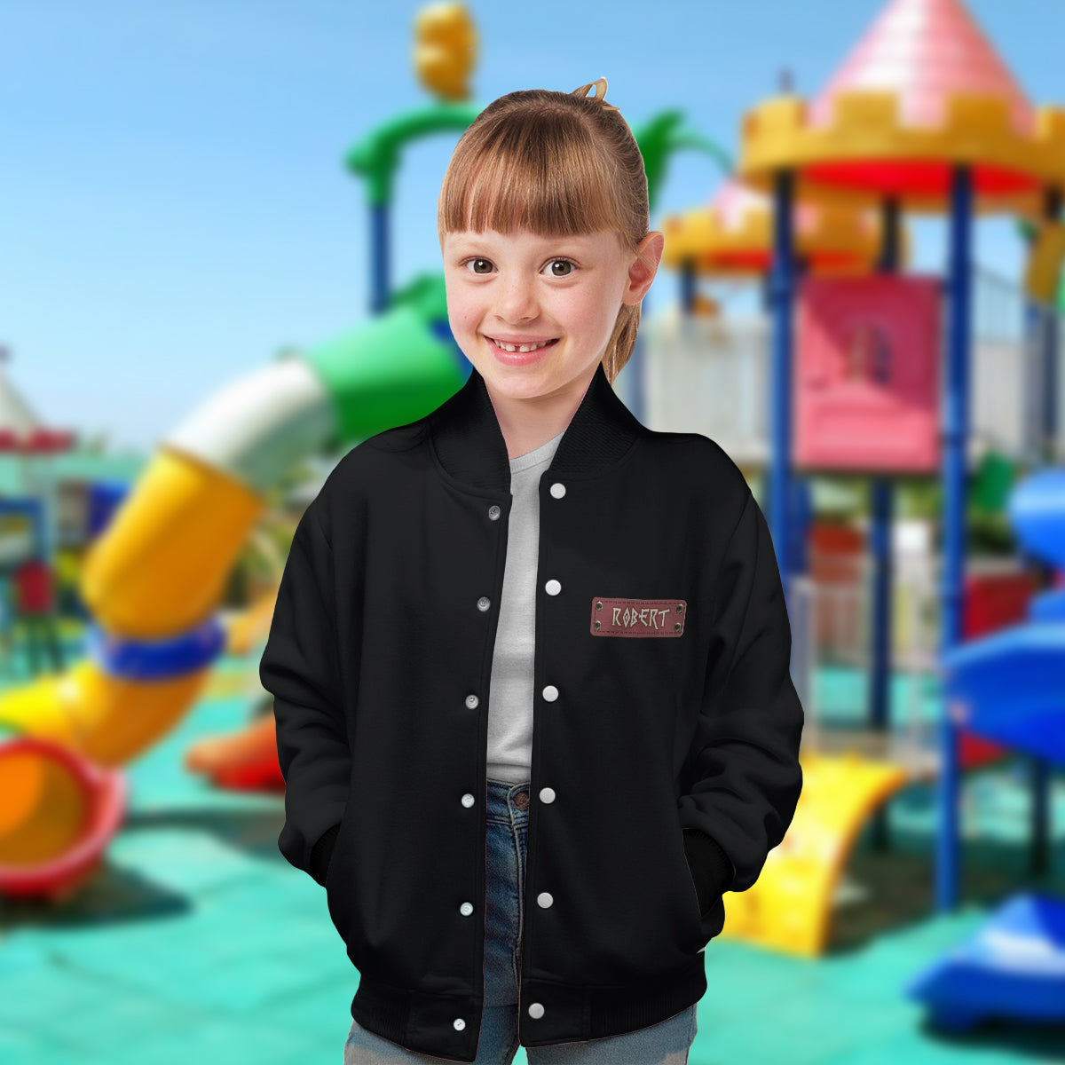 Ritter Gottes – Personalisierte christliche Collegejacke