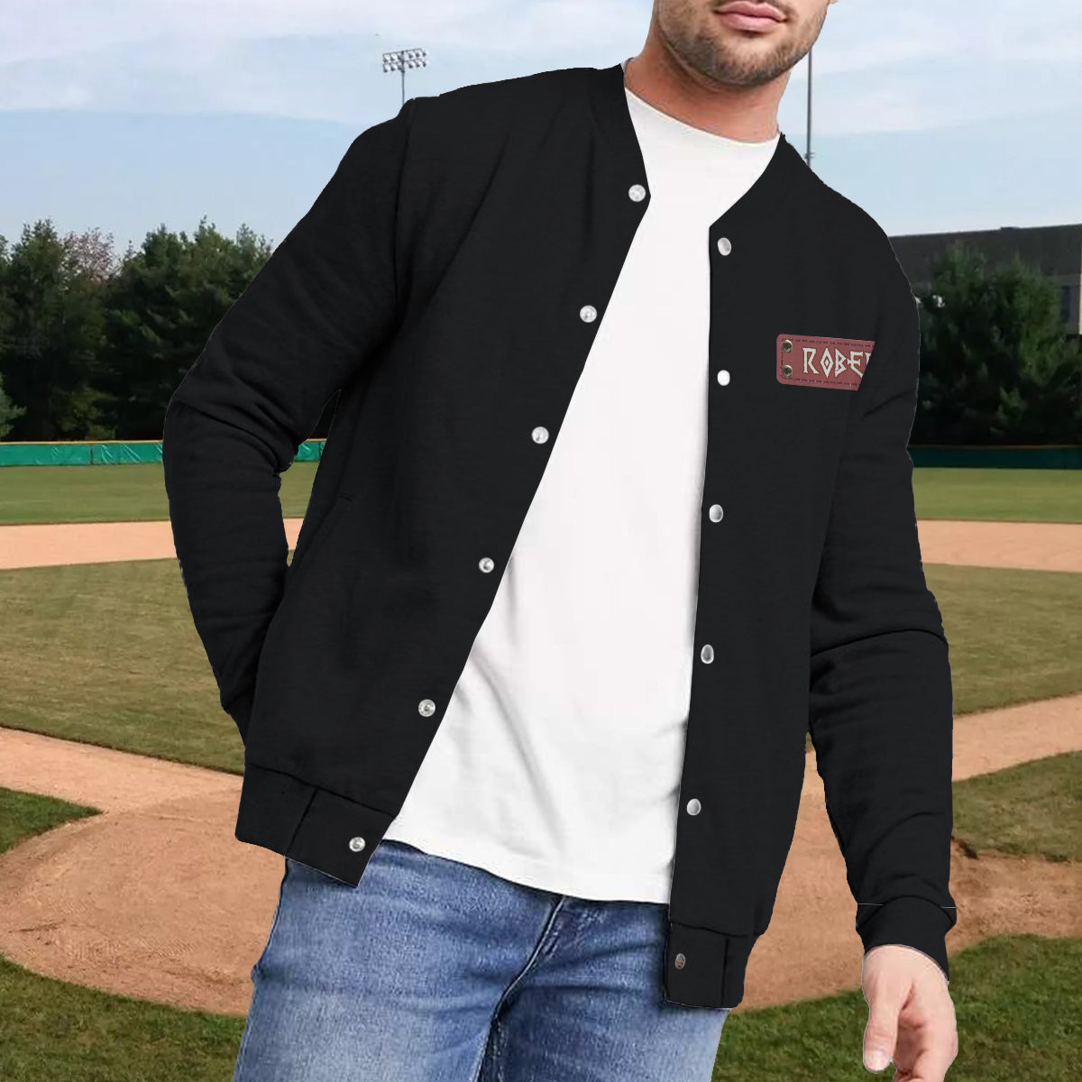 Ritter Gottes – Personalisierte christliche Collegejacke