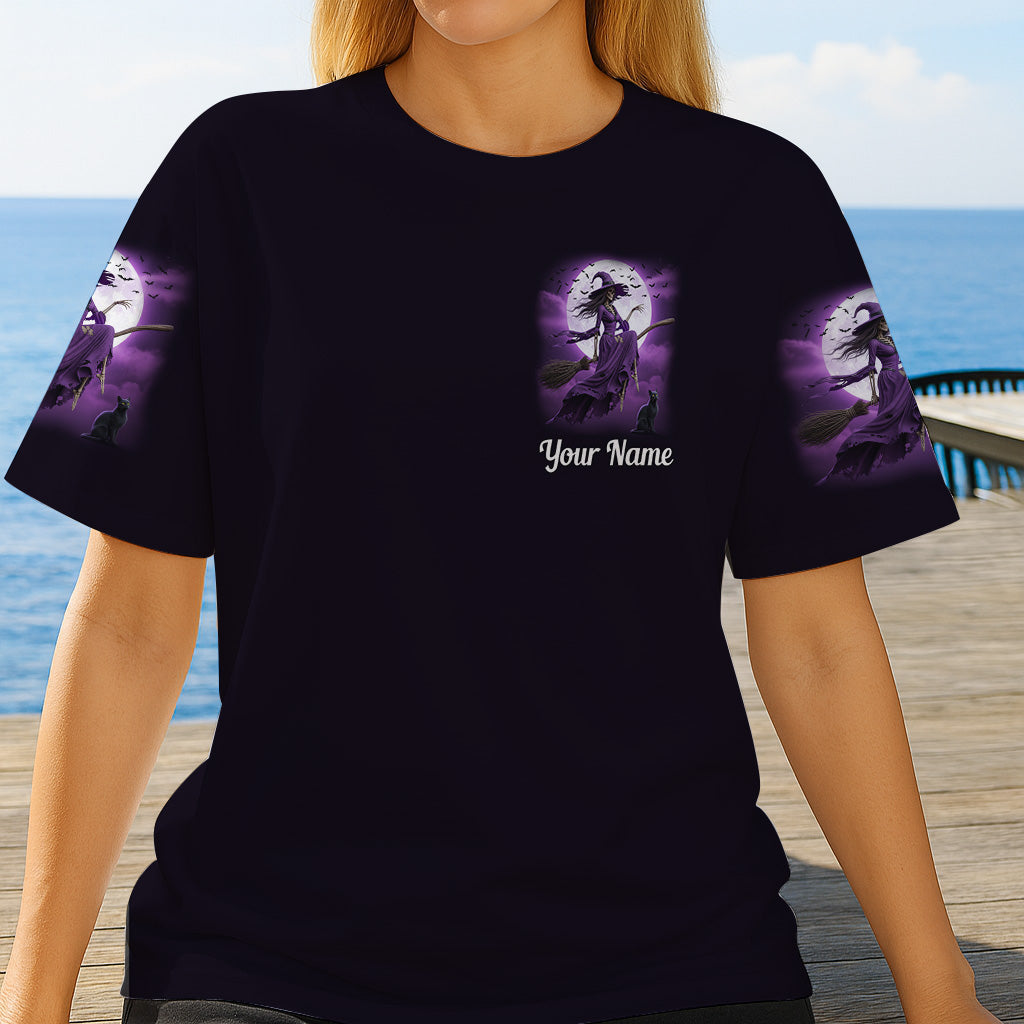 A Wee Bit Wicked - Personalized Witch All Over Shirt