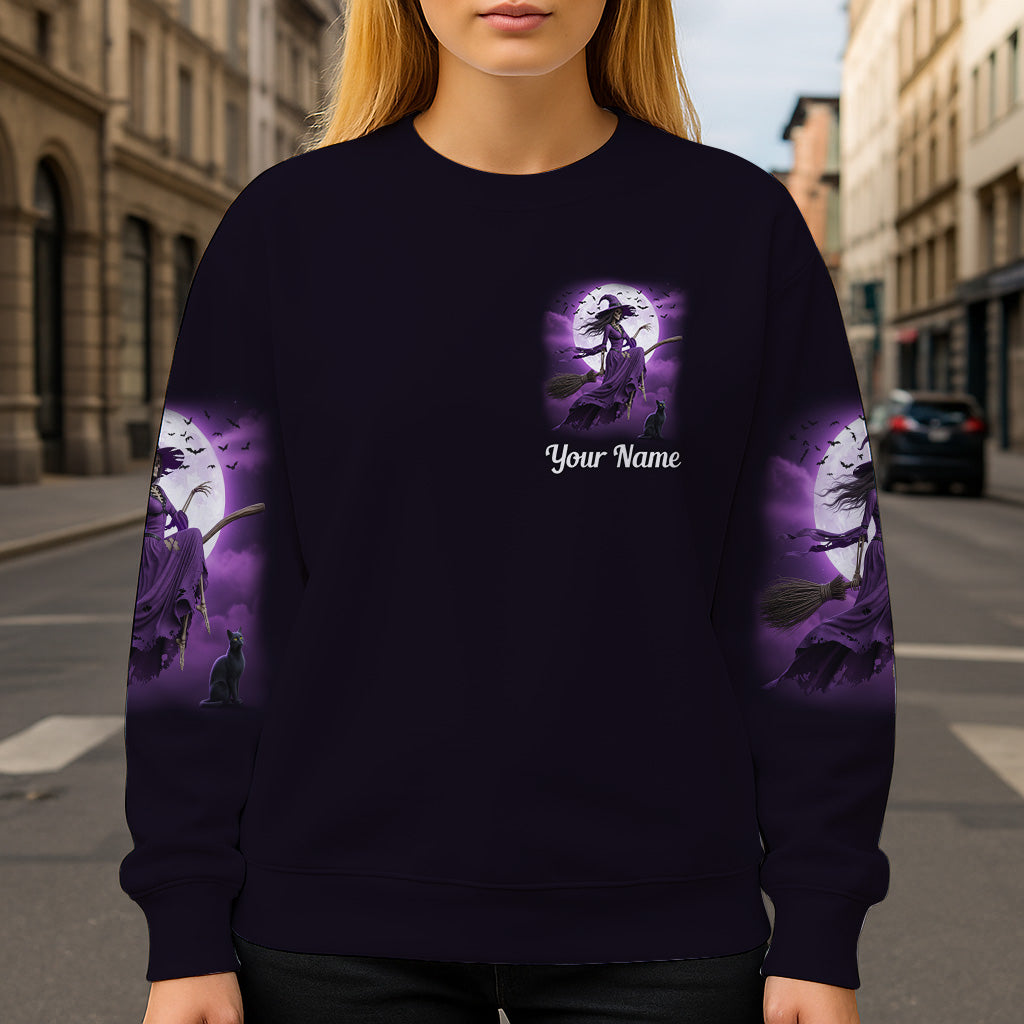 A Wee Bit Wicked - Personalized Witch All Over Shirt