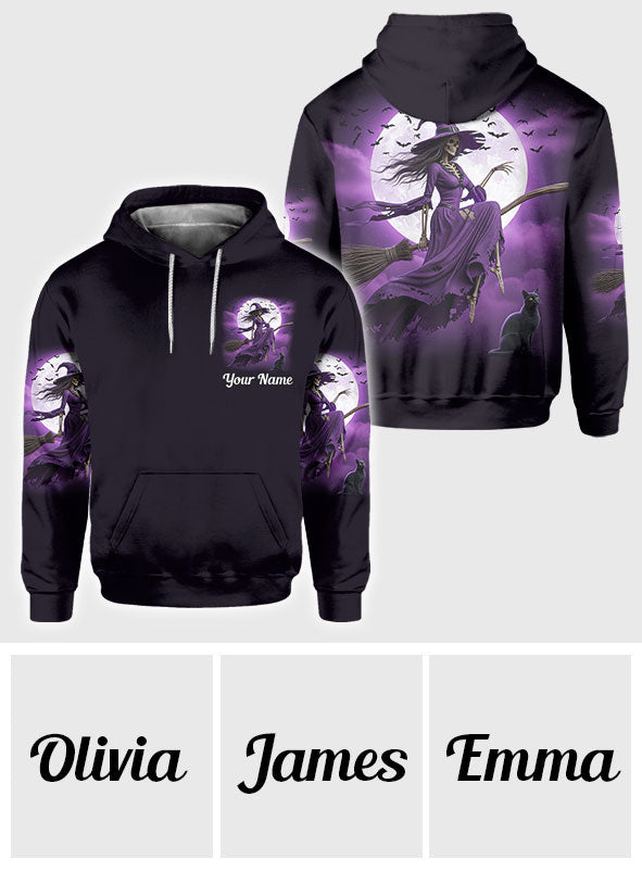 A Wee Bit Wicked - Personalized Witch All Over Shirt