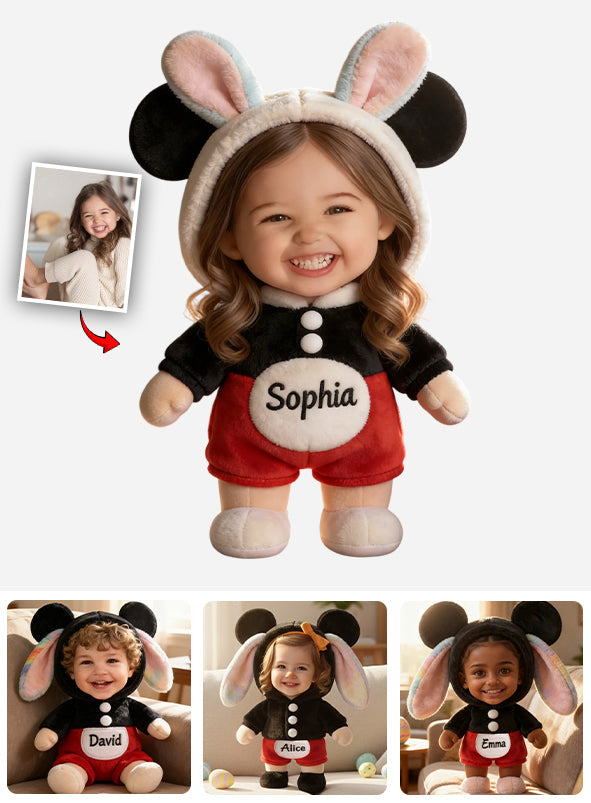 Jedes Foto-Geschenk für Oma und Mama - Personalisiertes Premium-Kissen aus Kunstfell für Kinder