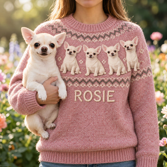 Cold Days Are Better With Dogs - Personalized Dog Ugly Sweater