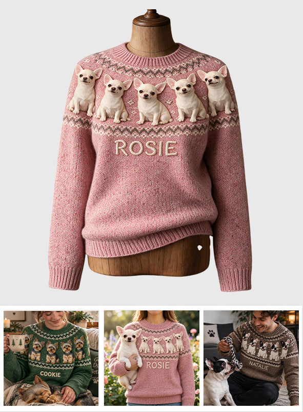 Cold Days Are Better With Dogs - Personalized Dog Ugly Sweater