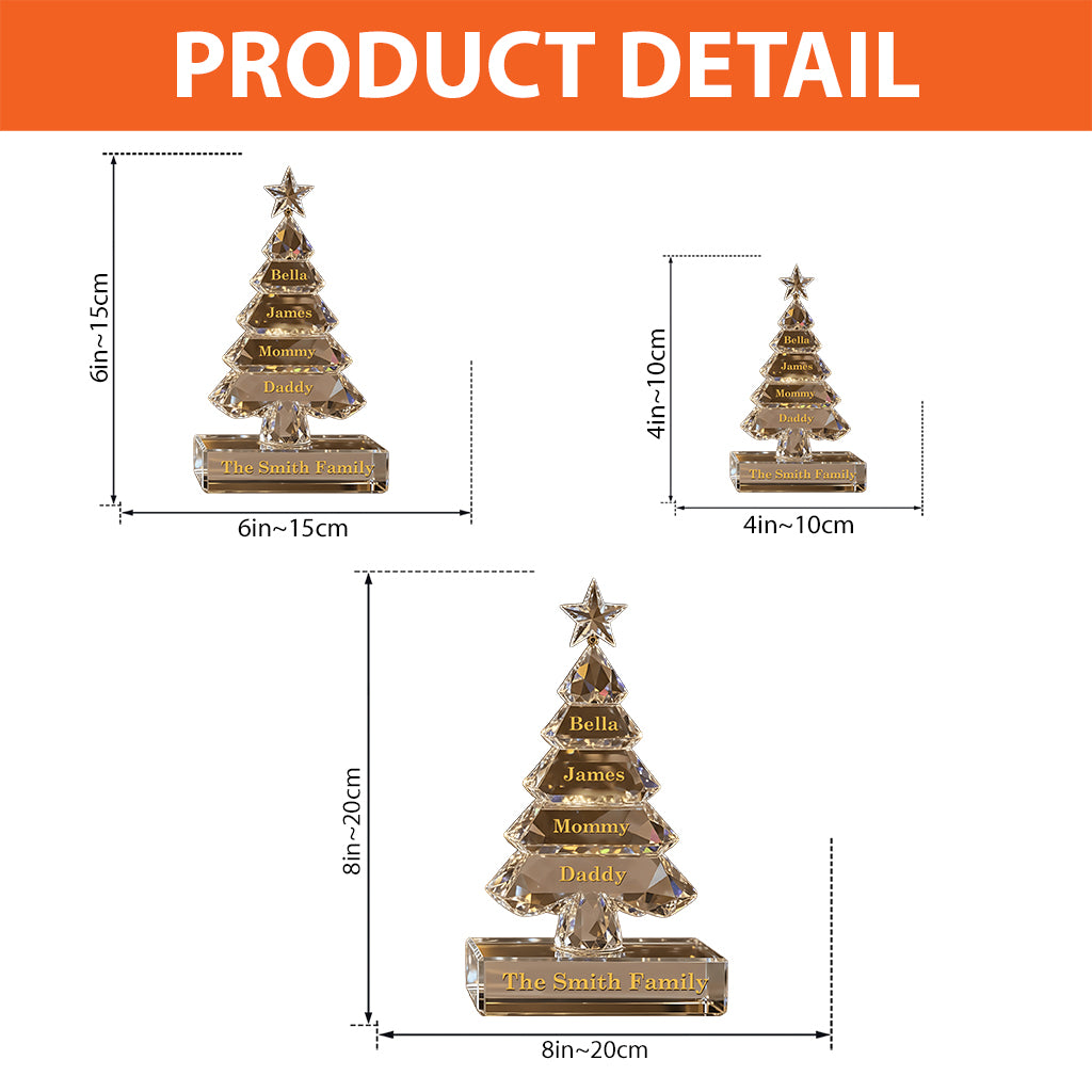 Frohe Weihnachten – Personalisierte Acrylplakette in individueller Familienform