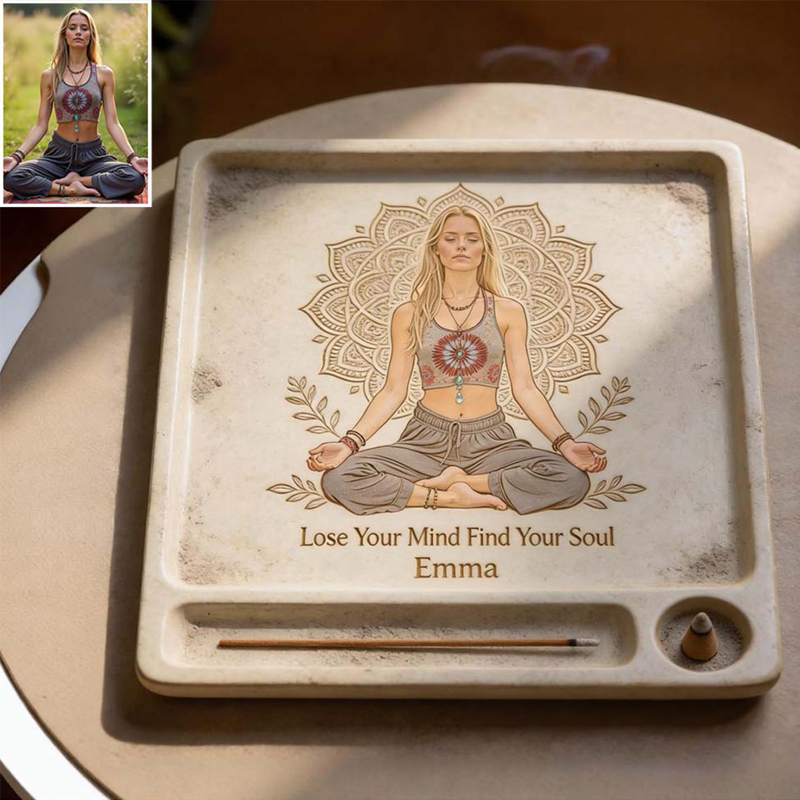 Namaste - Personalisierte Hippie Ablage