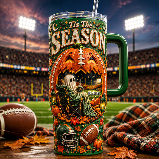 Die Saison ist da - Personalisierter Fußball-Becher mit Griff