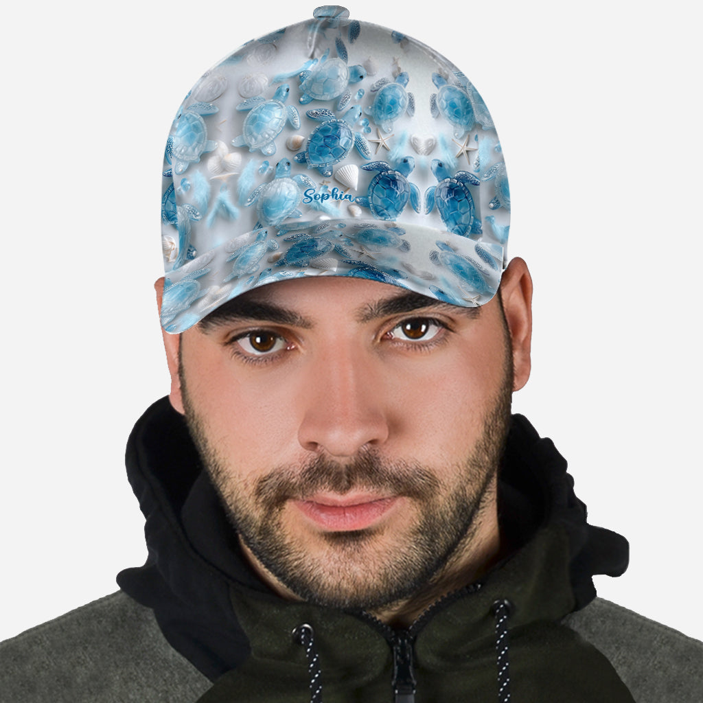 Meeresschildkröten – Der Ozean ruft – Personalisierte Schildkröten-Klassiker-Kappe