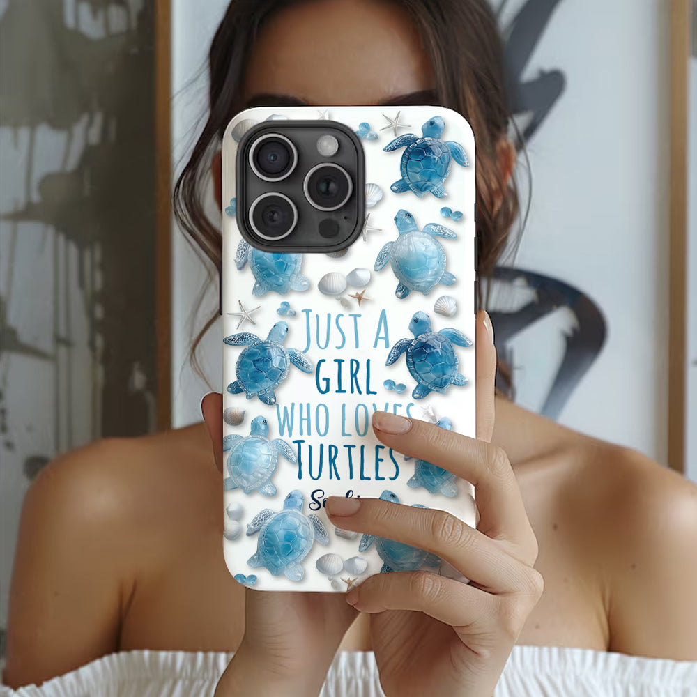 Just A Girl Who Loves Turtles - Personalized Turtle Full Print Phone Case