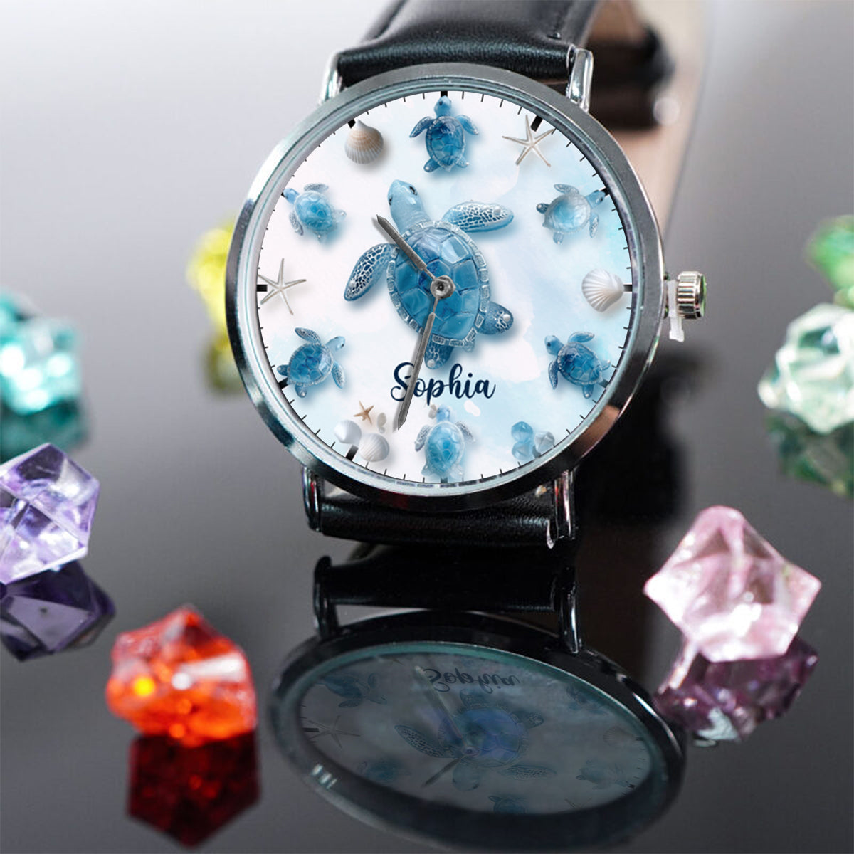 Just A Girl Who Loves Turtles - Personalized Turtle Hand Watch