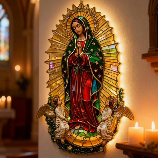 Unsere Liebe Frau von Guadalupe – Christliches LED-Licht-Acryl-Schild
